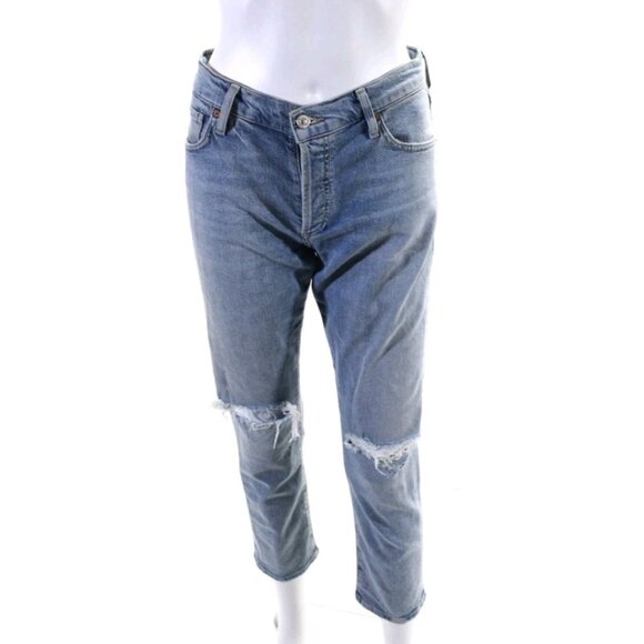 Citizens of Humanity Emerson Distressed Slim Boyfriend Jeans Size 25 Button Fly - Picture 1 of 6